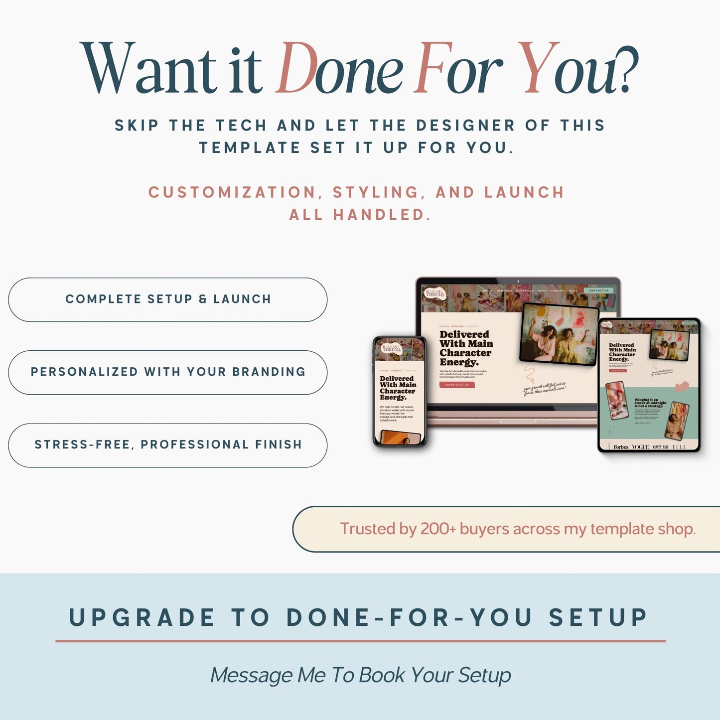 Done for you Showit setup service for creative agencies offering full website launch branding customization and stress free finish.