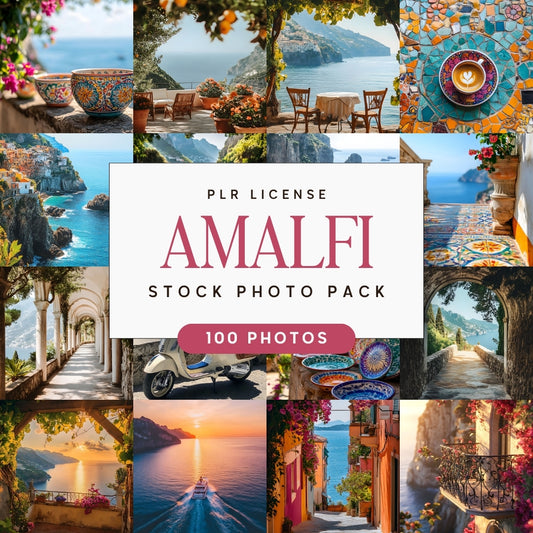 Collection of Amalfi Themed Travel Stock Photo Bundle 