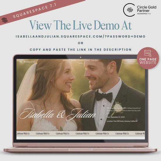 Squarespace Wedding Website RSVP  video preview