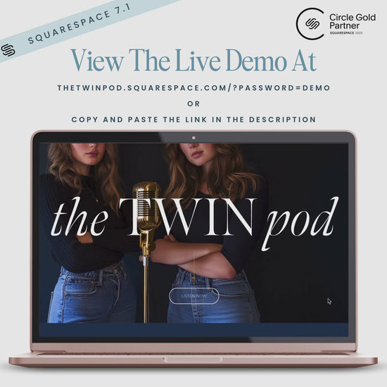 squarespace template for podcast video preview