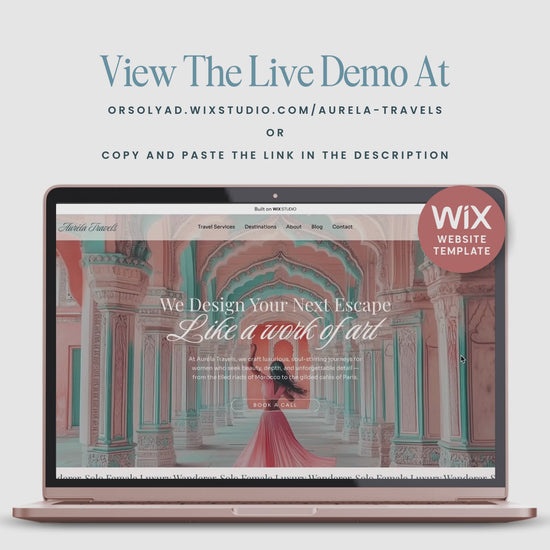 Wix Studio Travel Agency Website Template video preview