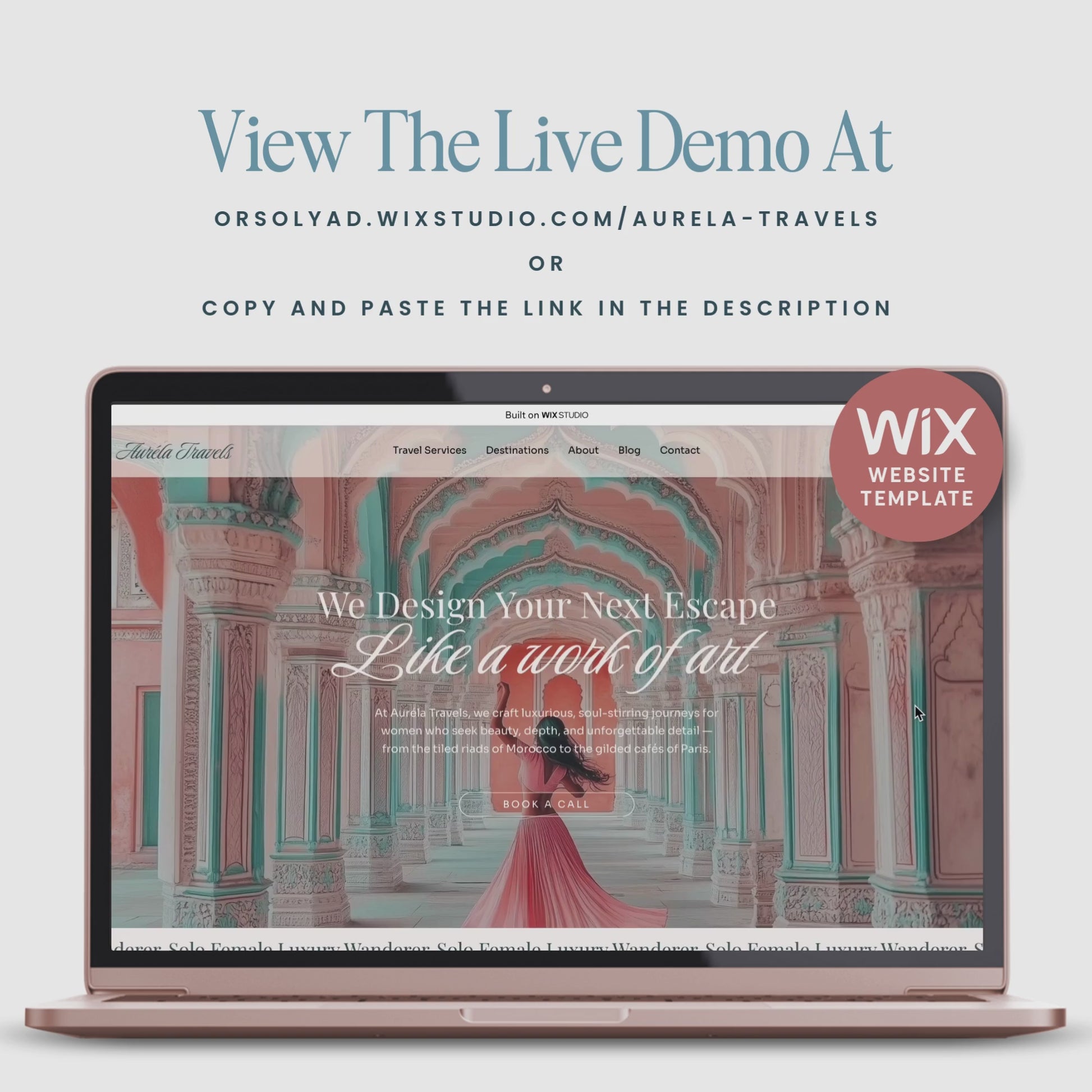 Wix Studio Travel Agency Website Template video preview