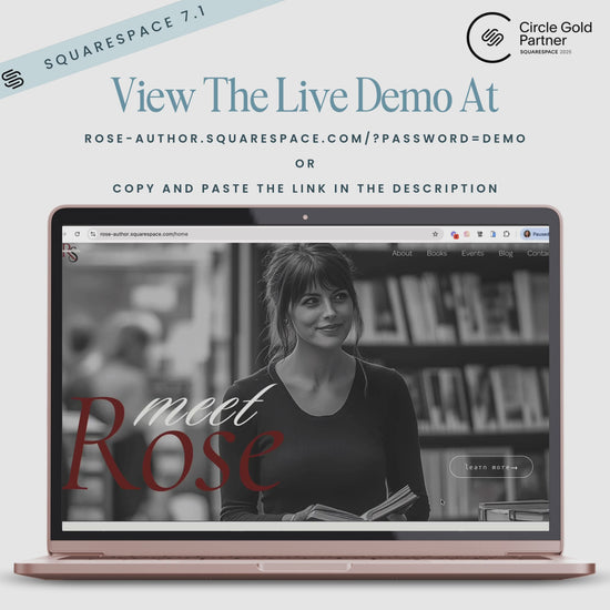 Squarespace Template For Authors video preview