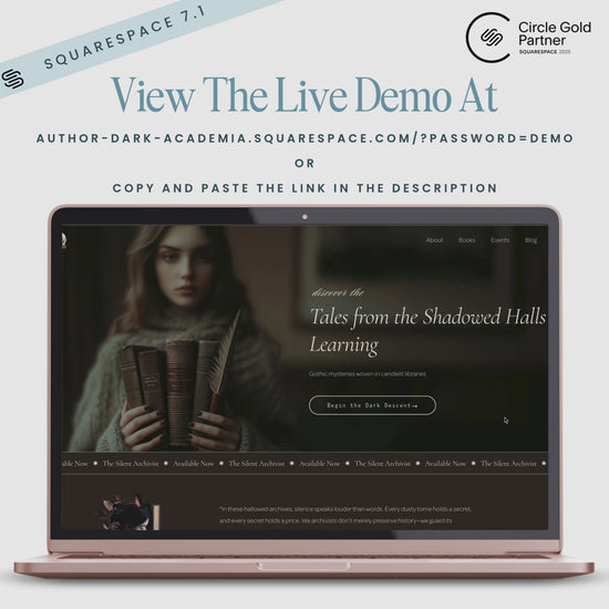 Squarespace Template For Authors preview video