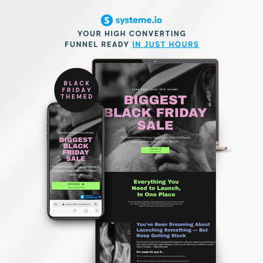 Bold Black Friday Systeme.io Funnel Template